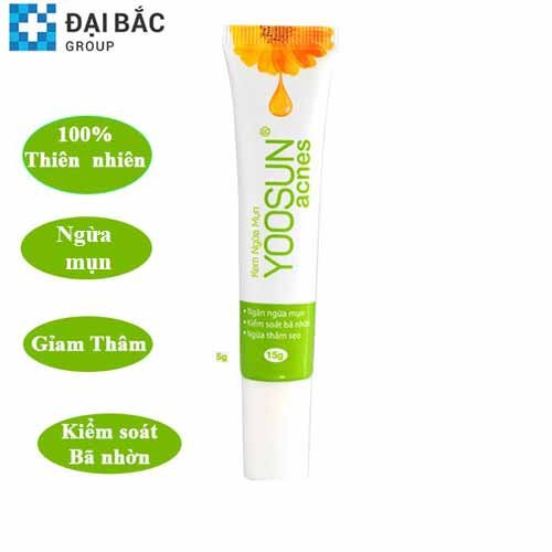 Combo 2 tuýp kem Dịu mẩn ngứa, ngừa mụn,ngừa thâm sẹo,mát da YOOSUN Acnes, Yoosun Rau má