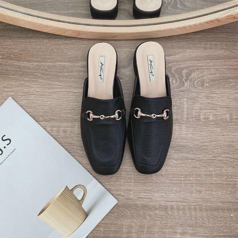 GIÀY SỤC KHUY NGANG TRƠN MẠ SÁNG - 2P