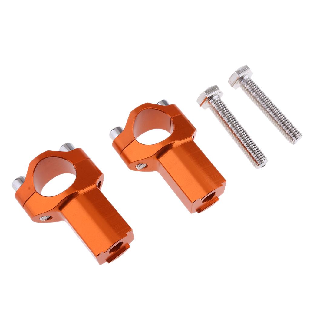 Orange CNC Handlebar Risers Bar Mount Clamp for 125-530 2000-2016