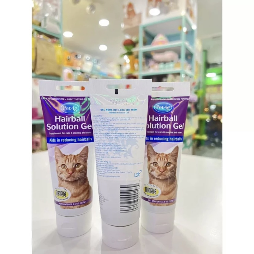 Gel tiêu búi lông mèo Hairball Solution PetAg tuýp 100gr