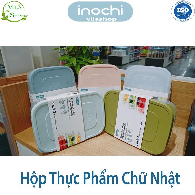 Hộp Đựng Thực Phẩm, Hộp Nhựa Bảo Quản Đồ Tươi Inochi CHỮ NHẬT, Hộp Thực Phẩm Việt Nhật Chính Hãng