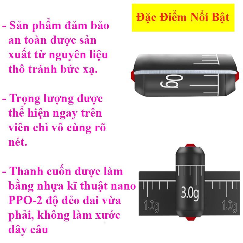 Chì Lá Câu Cá Cuốn Sẵn Chuyên Câu Đài Câu Đơn Có Thanh Cuốn Trì Cao Cấp PK-14