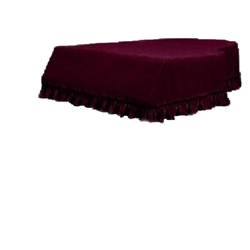 Grand Piano Velvet Bordered Dust Protective Cover + 1-Seater Bench Cover