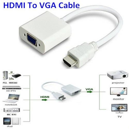 Cáp chuyển đổi HDMI sang VGA Đen/Trắng-loại thường