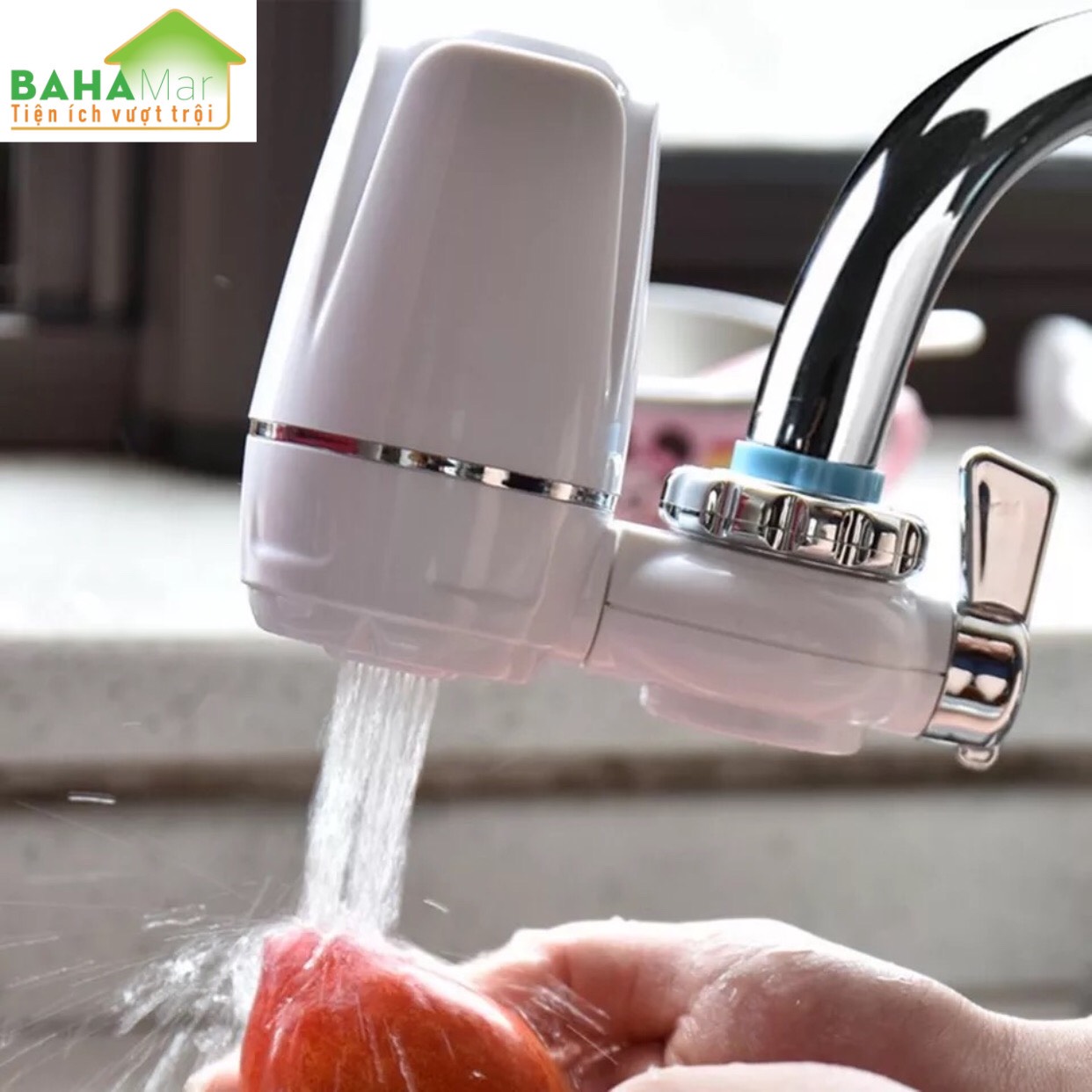 MÁY LỌC NƯỚC KHỬ KHUẨN TẠI VÒI LOẠI BỎ VI KHUẨN, GỈ SÉT, TẠP CHẤT... "BAHAMAR" cho dòng nước tinh khiết mang sức khỏe cho người dùng