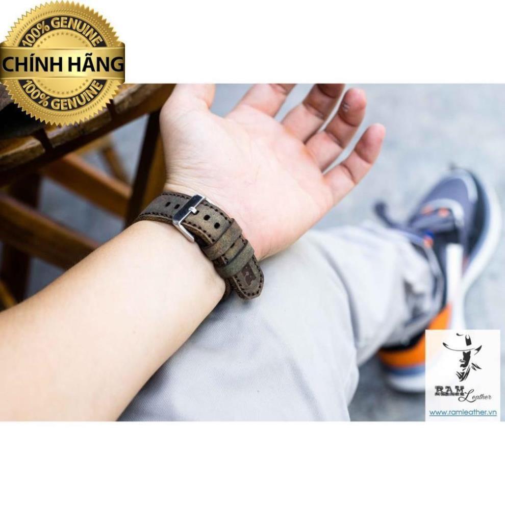 DÂY ĐỒNG HỒ DA SÁP NGHỆ THUẬT DÀNH CHO APPLE WATCH - CHÍNH HÃNG RAM LEATHER .