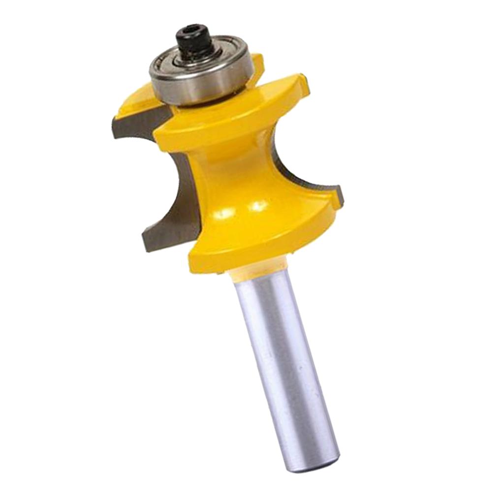 2x Half Round Bullnose Router Bit 5/8 1/2-inch Milling Cutter Tool,8mm Shank