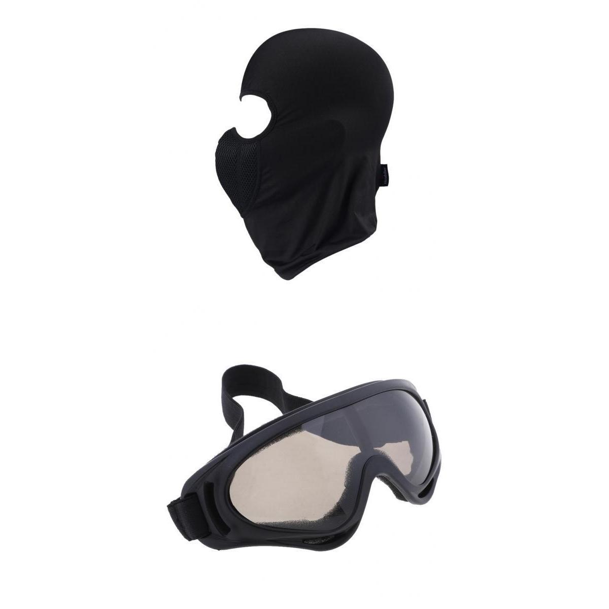 Motorcycle Summer Riding Windproof Anti-Dust/UV Breathable Face Mask+Goggles