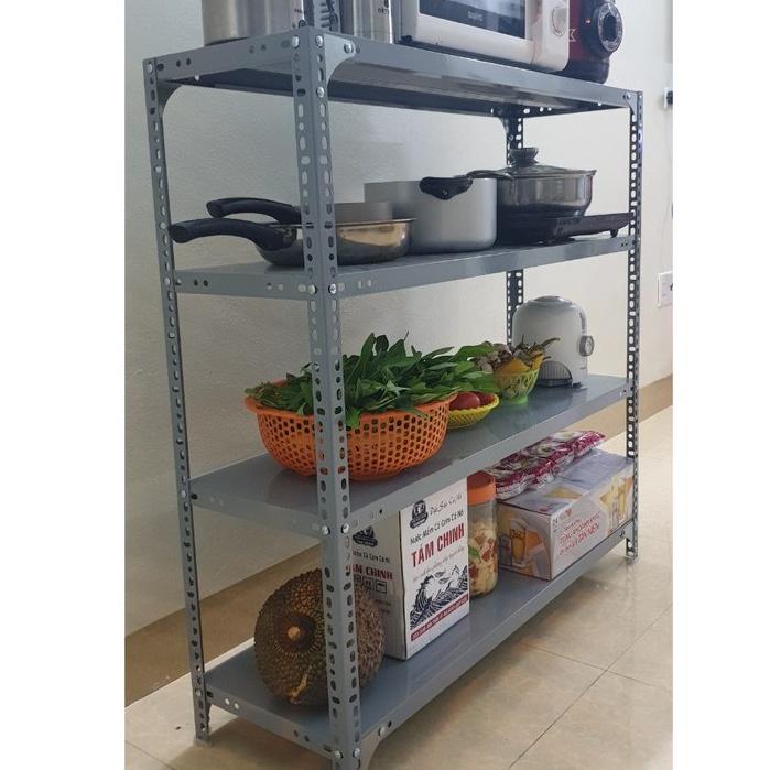 KỆ SẮT V LỖ 4 TẦNG RỘNG 30CM X DÀI 80CM X CAO 120CM,KỆ SẮT V LỖ ĐA NĂNG,LẮP GHÉP DỄ DÀNG