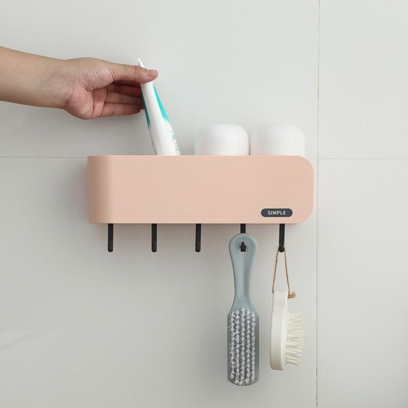 Giá Đỡ Bàn Chải Đánh Răng Có Móc Treo Tường Đa Năng Tiện Dụng Cho Nhà Tắm