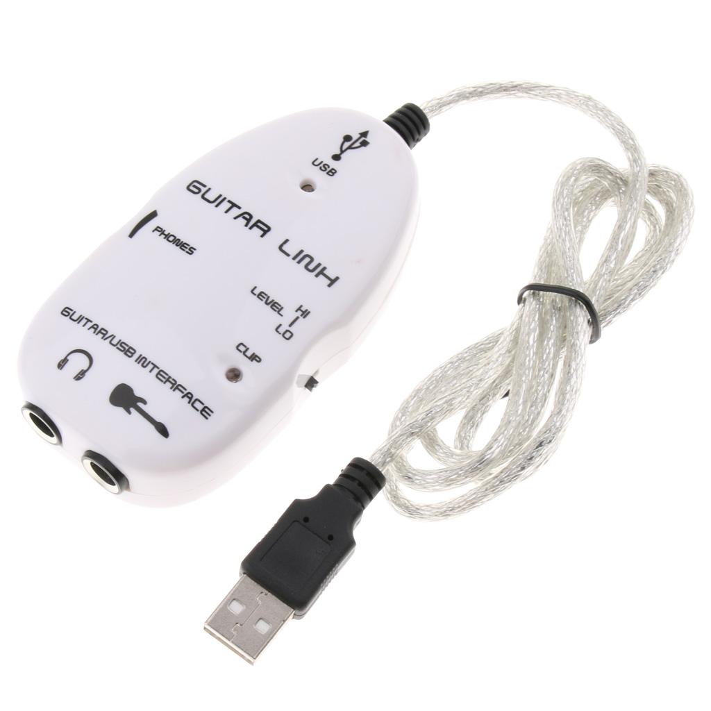 Interface Link to USB Audio Cable for Notebook PC, Recording, White