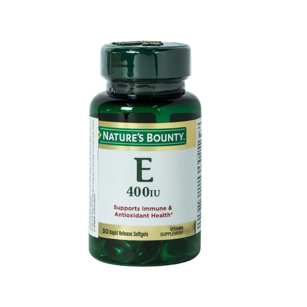 Viên uống Vitamin E 400IU Nature's Bounty hỗ trợ chống oxy hóa (30 viên)