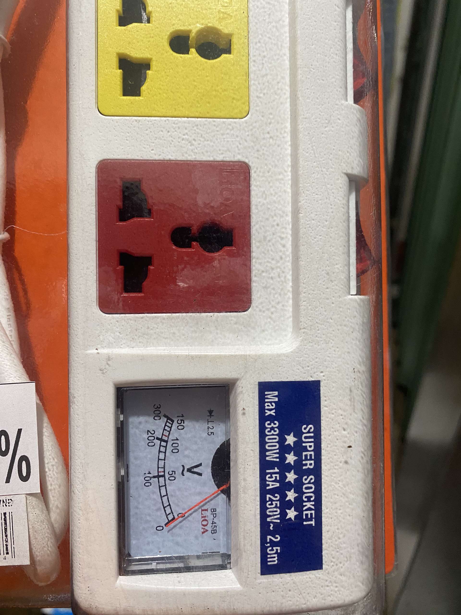 Ổ cắm kéo dài LiOA 3 ổ cắm công suất lớn có đồng hồ (3OFSSA2.5-2 3OFSSV2.5-2 3OFSSA2.5-3 3OFSSV2.5-3)