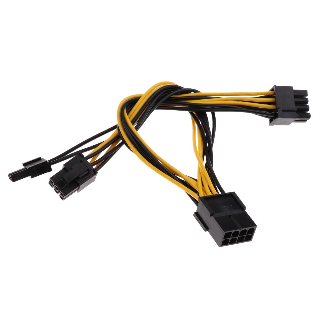 5xPCI E 8 Pin to Dual 8 Pin / PCIe 8 Pin 2x Graphics Video Power Cable