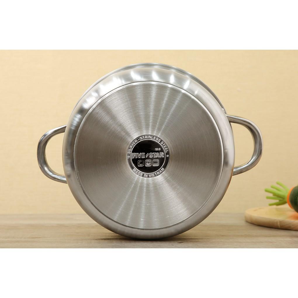 Bộ 3 nồi inox 3 đáy nắp Inox