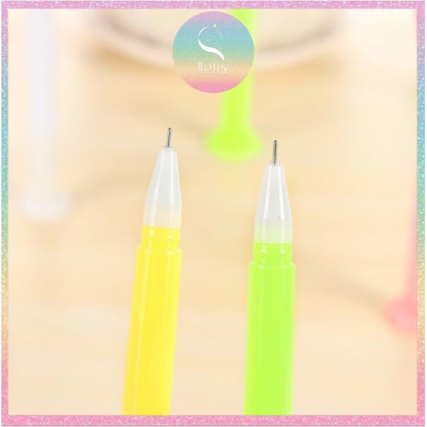 Bút gel hồng hạc nhiều màu sắc - Ngòi 0.5mm mực đen