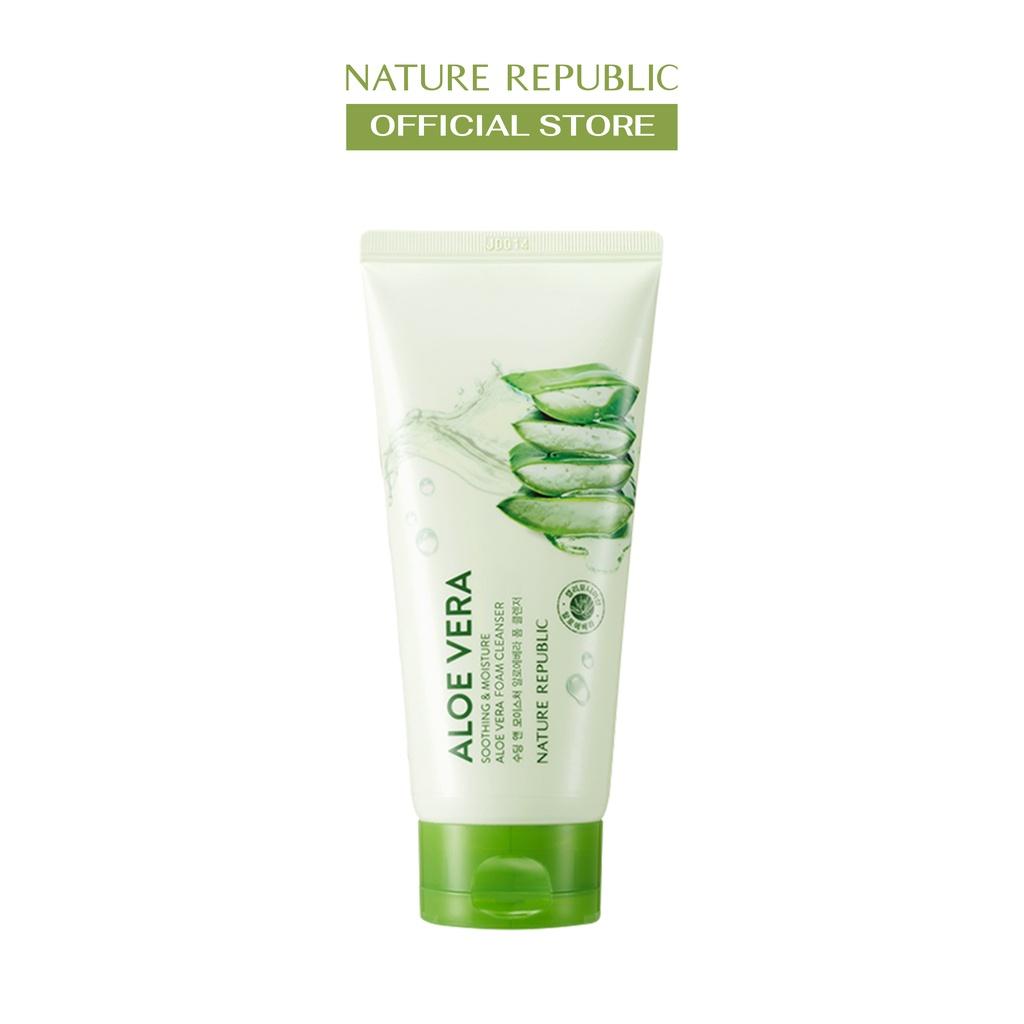 Nature Republic Sữa rửa mặt Soothing & Moisture Aloe Vera Foam Cleanser 150ml