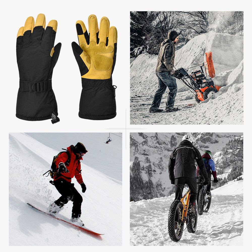 Snow Ski Gloves Windproof Winter Gloves Thermal Gloves Outdoor Warm Mittens Warm Full-Finger Mittens