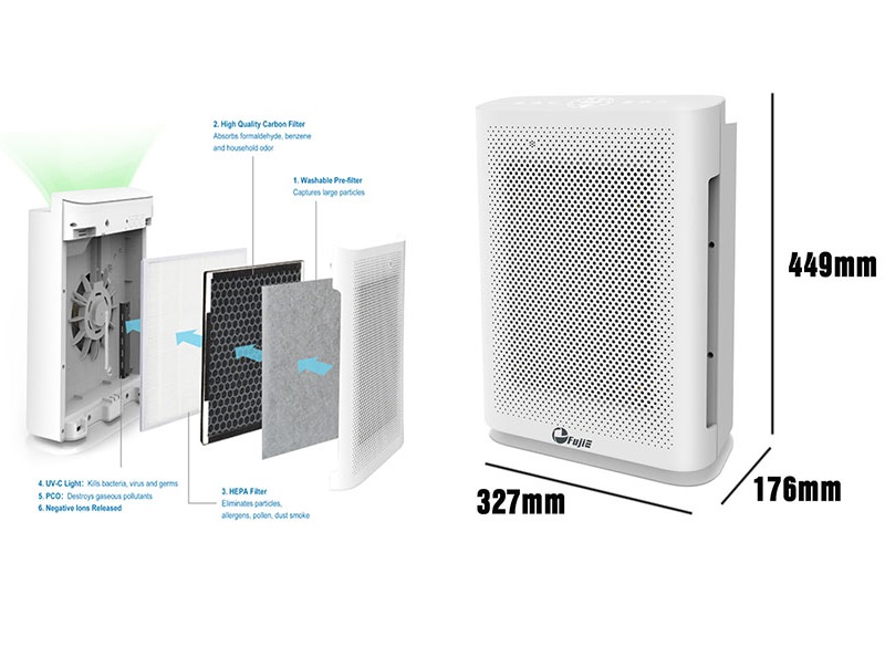 Máy Lọc Không Khí Thông Minh Kết Nối Wifi FujiE AP600 - Hàng Chính Hãng