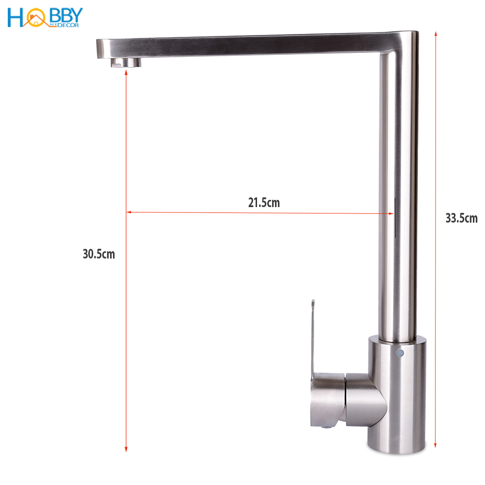 Vòi rửa chén bát nóng lạnh inox 304 Hobby home decor RCDV