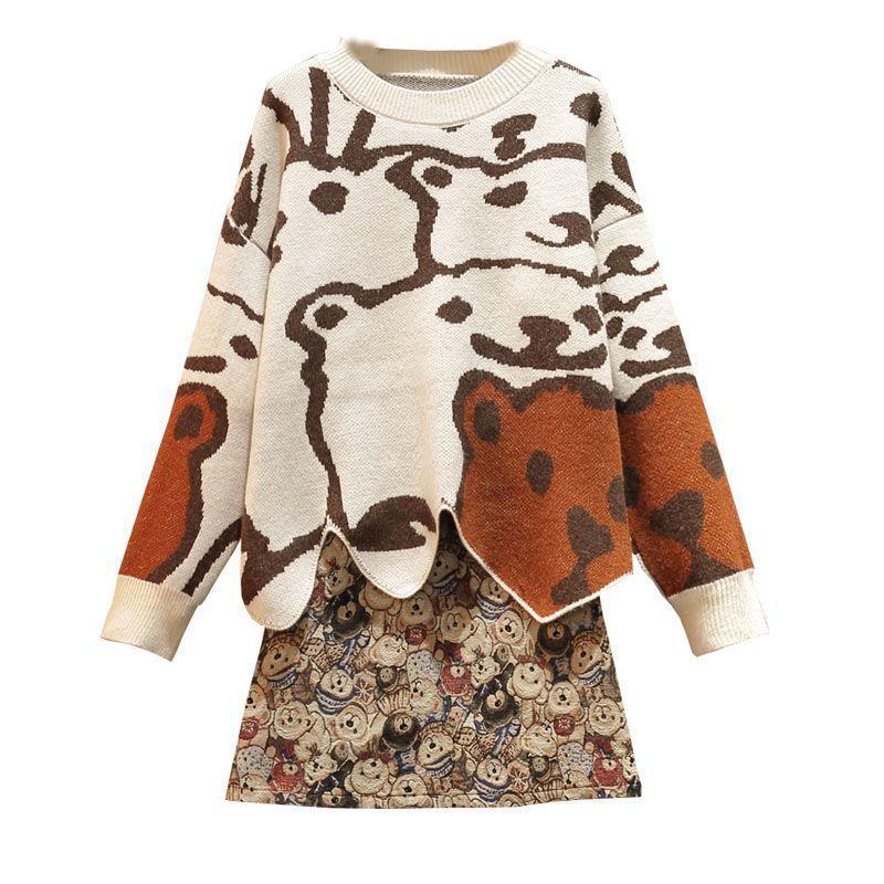 Áo Sweater Dệt Kim Plus Size Cho Nữ 200 Jin Fat Sister Phong Cách Mùa Thu