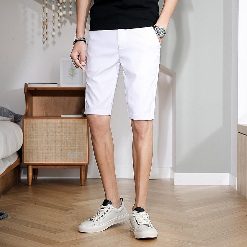 Quần lửng nam - Quần Short Kaki Nam cao cấp màu trắng và đen