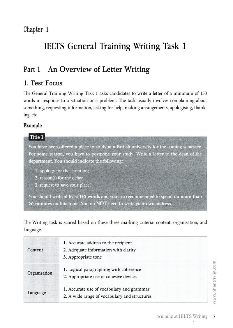 Sách Winning At IELTS Writing (Không CD)