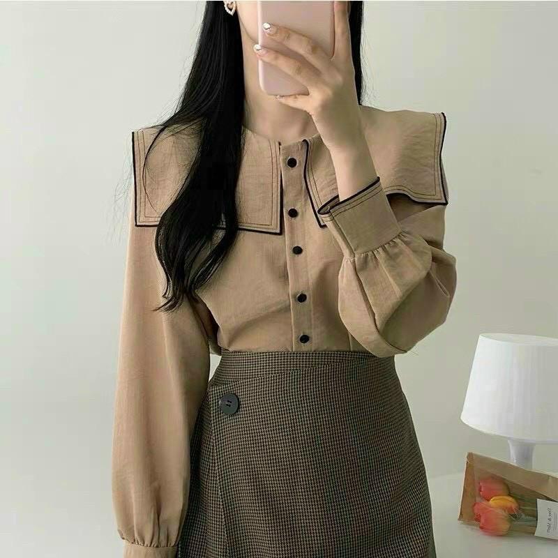 SET ÁO SƠ MI KÈM CHÂN VÁY CARO (XẢ KHO KÈM ẢNH THẬT 100%)