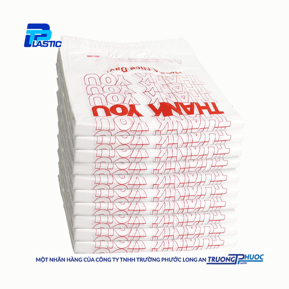 Túi PP Nhựa - Túi Siêu Thị Có Quai, In Hình Thank You, 1kg