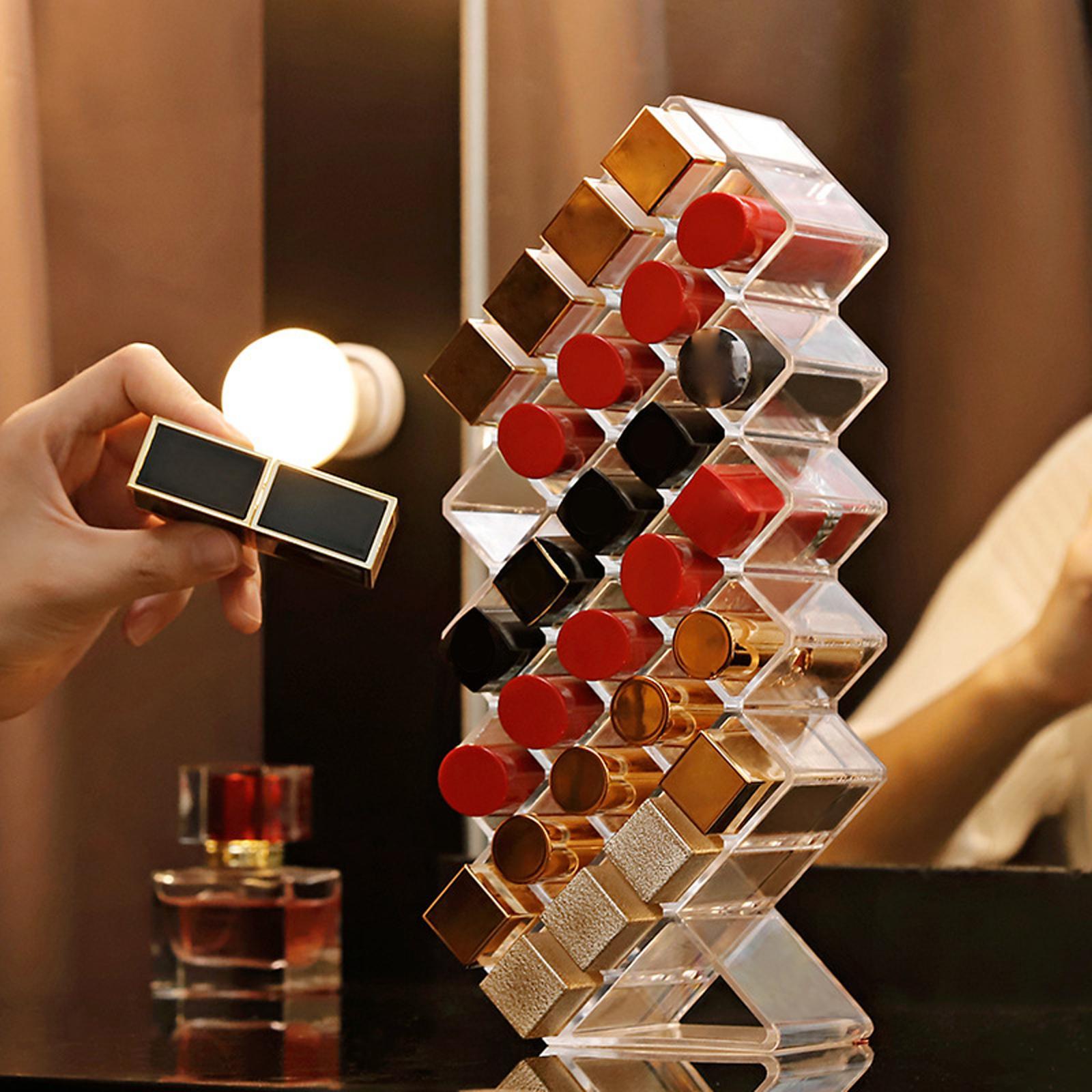 28 Makeup Cosmetic Lipstick Storage Display Stand Rack Organizer