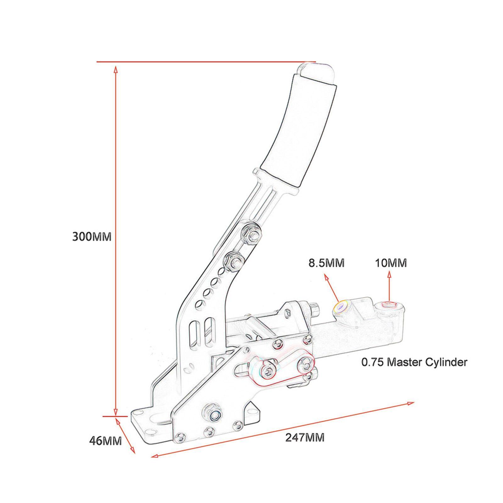 Hydraulic Handbrake Car Handbrake Rally Lever Replacement, Accessories , Emergency Brake Lever for Car Durable Repair Part Sturdy