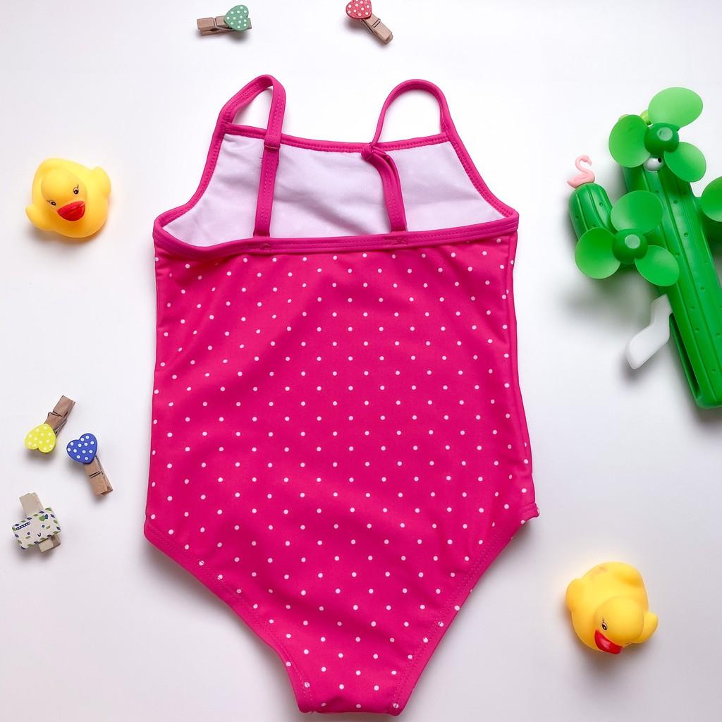 ẢNH THẬT (10kg - 24kg )  Bikini 1 mảnh mẫu chấm bi hồng xinh xắn  - đồ bơi cho bé gái - đồ bơi bé gái hàng xuất-Camluu99