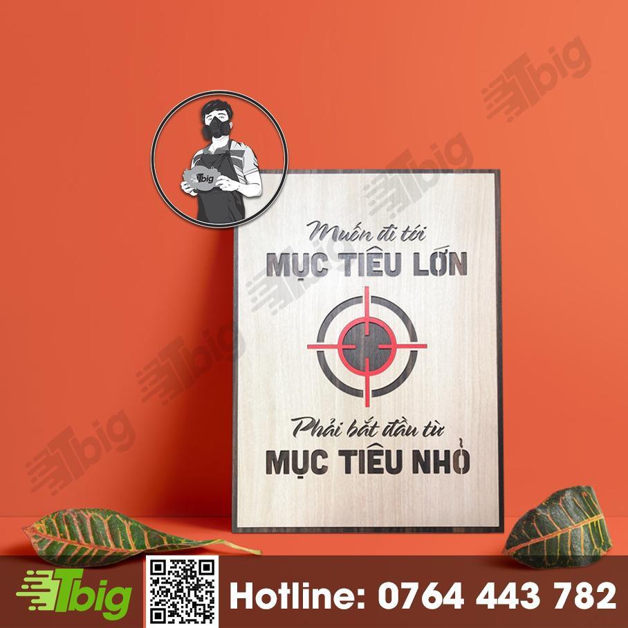 Tranh tạo động lực trang trí văn phòng - Muốn đi tới mục tiêu lớn phải bắt đầu từ mục tiêu nhỏ