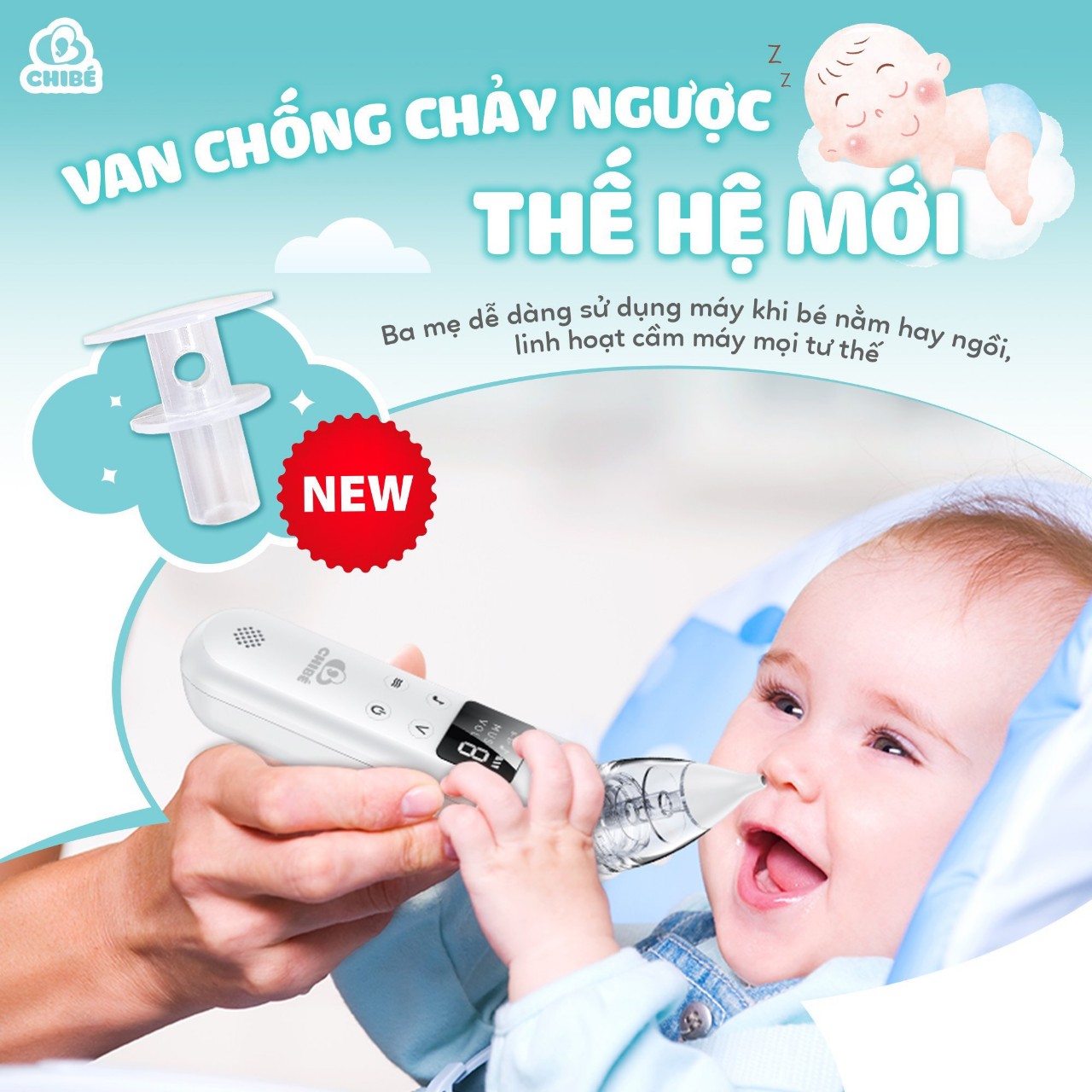 Hút mũi trẻ em CHIBÉ Plus thế hệ mới