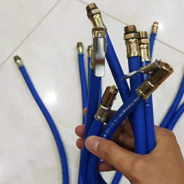 Dây bơm lốp ô tô xe máy dạng đầu kẹp cao cấp, cực bền