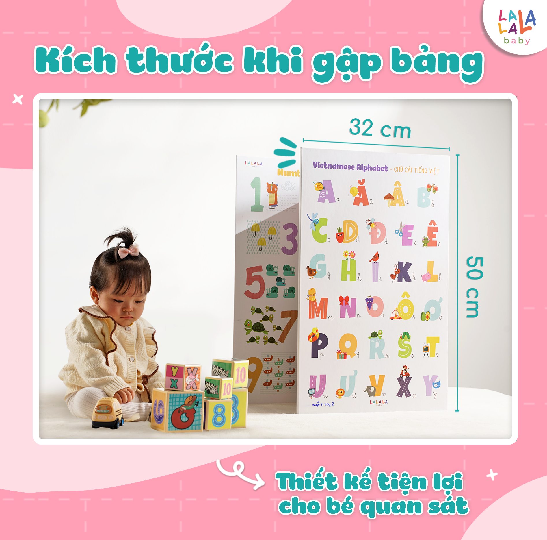 Bảng gấp thông thái - My First Learning chart (Dành cho bé từ 1 tuổi) - Lalala Baby