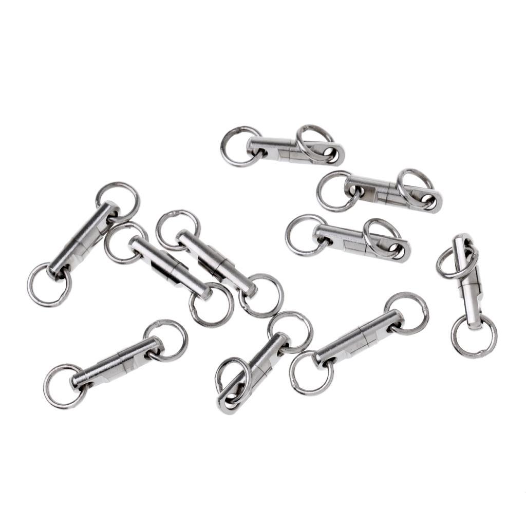 2-6pack 10pcs Fishing Ball Bearing Swivels Heavy Duty Big Game Fishing Swivels
