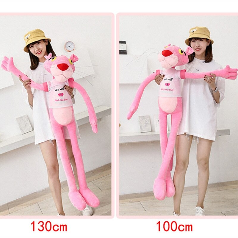 Báo hồng gấu bông cute khổng lồ - Gối ôm cho bé chống giật mình - Dài 60 cm đến 1m7 - Quà tặng người yêu hình thú Pink Panther nhồi bông