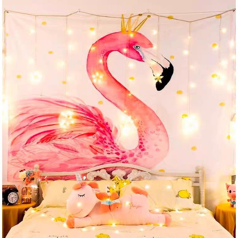 Tranh vải treo tường Decor phòng ngủ 1m5x1m3, tấm thảm treo tường vintage