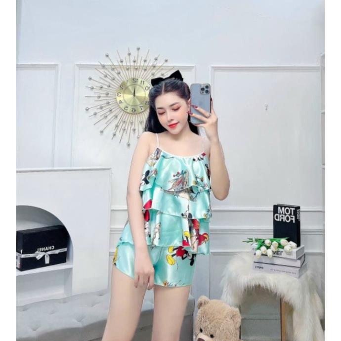 MẪU HOT Đồ Bộ Đùi Mặc Nhà in hình chuột Mickey chất liệu Kate Cao Cấp dưới 58ky M0026