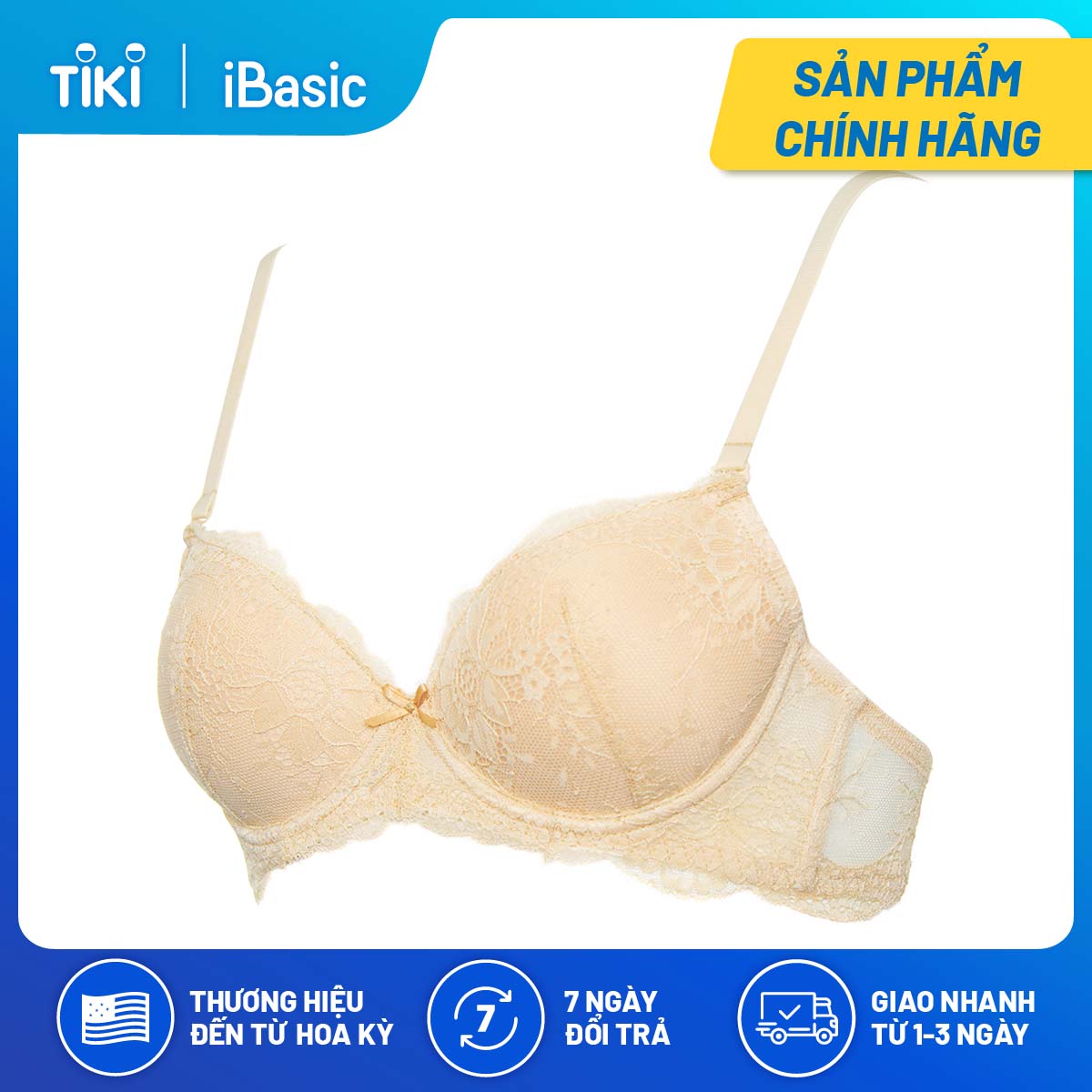 Combo 2 áo ngực demi mút vừa ren iBasic VA086