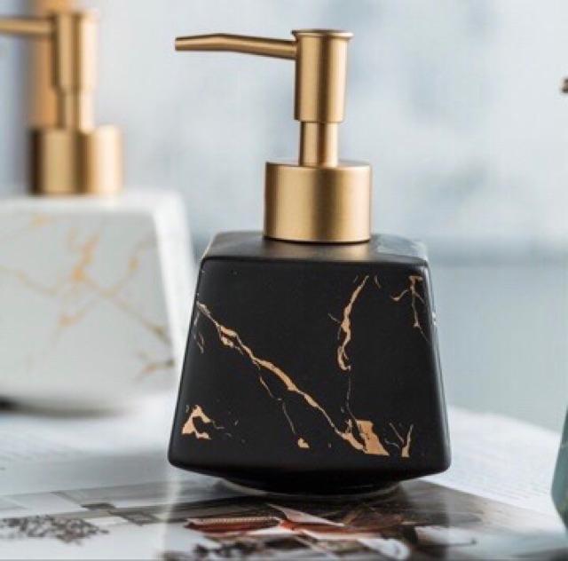 Lọ đựng sữa tắm, dầu gội, nước rửa tay bằng sứ cao cấp 260ml