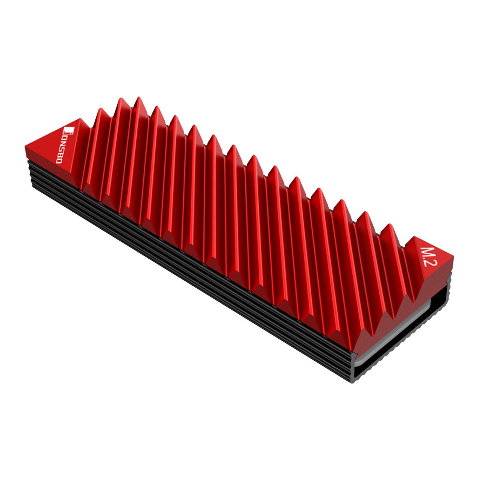 2280 SSD Solid State Heat Sink with Thermal Pad for Desktop PC Red