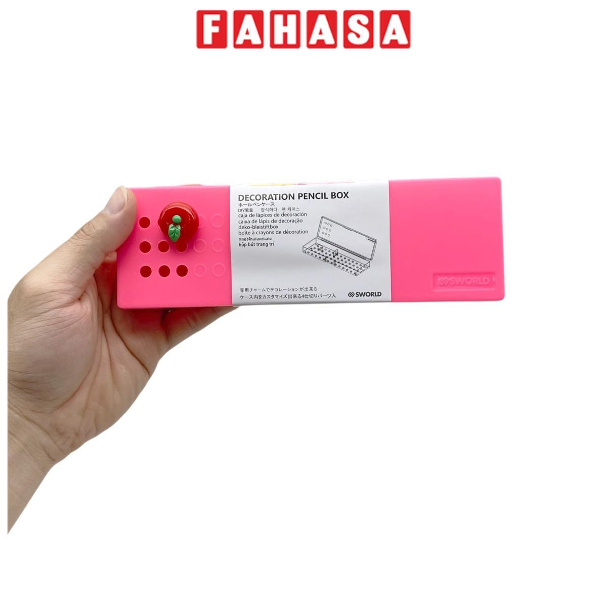 Hộp Đựng Bút Trang Trí - Kèm Charm Tone Pastel - Sworld IP4441-RD - Red