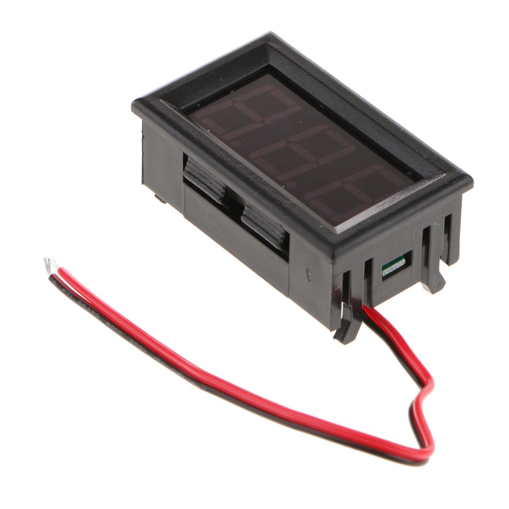 2 Wire DC 5~120V Digital Voltmeter Gauge Tester LED Display Panel - Choice of LED Color