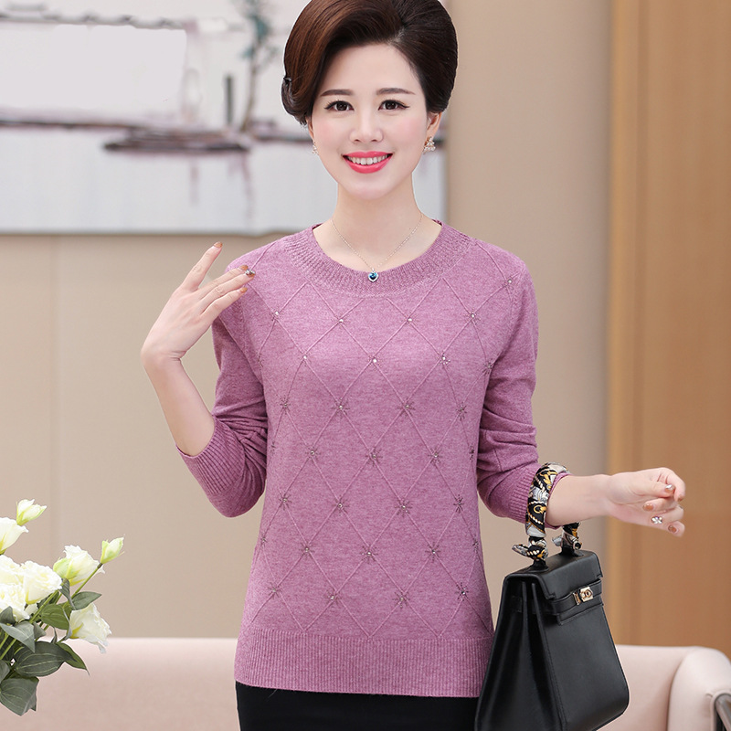 Áo Len Trung Niên Cho Mẹ Đẹp Thời Trang AL70 - Hàng Quảng Châu Cao Cấp