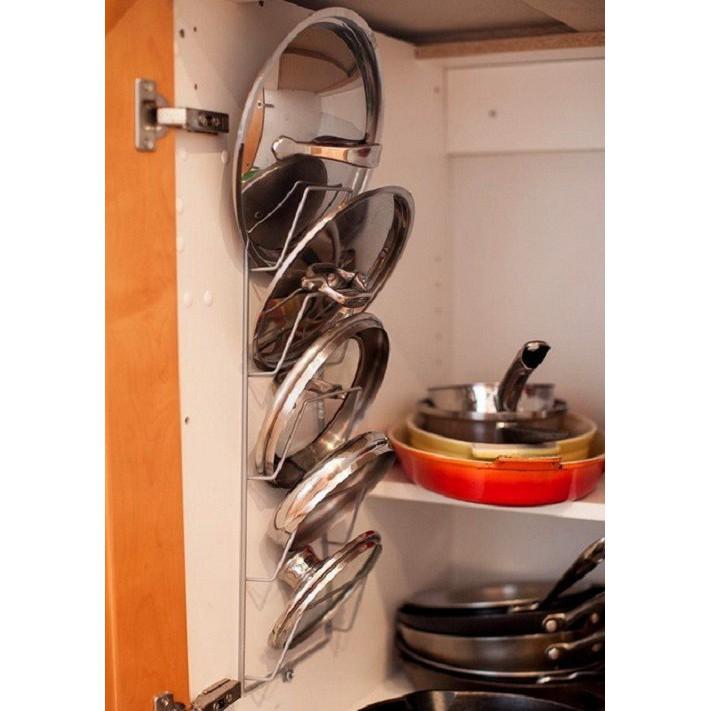 Giá inox treo để vung xoong nồi 6 tầng