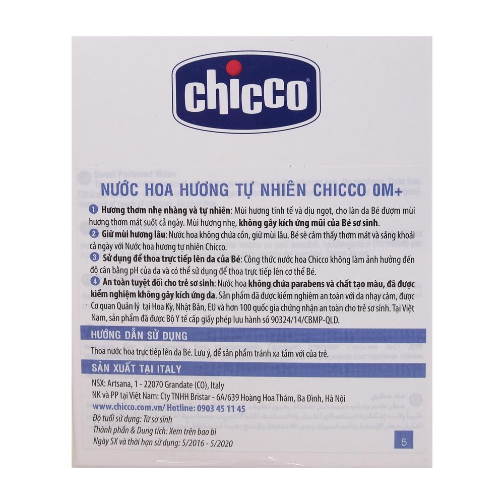 Combo Sữa tắm gội chiết xuất Yến mạch 200ml &amp; Nước hoa hương tự nhiên 100ml Chicco