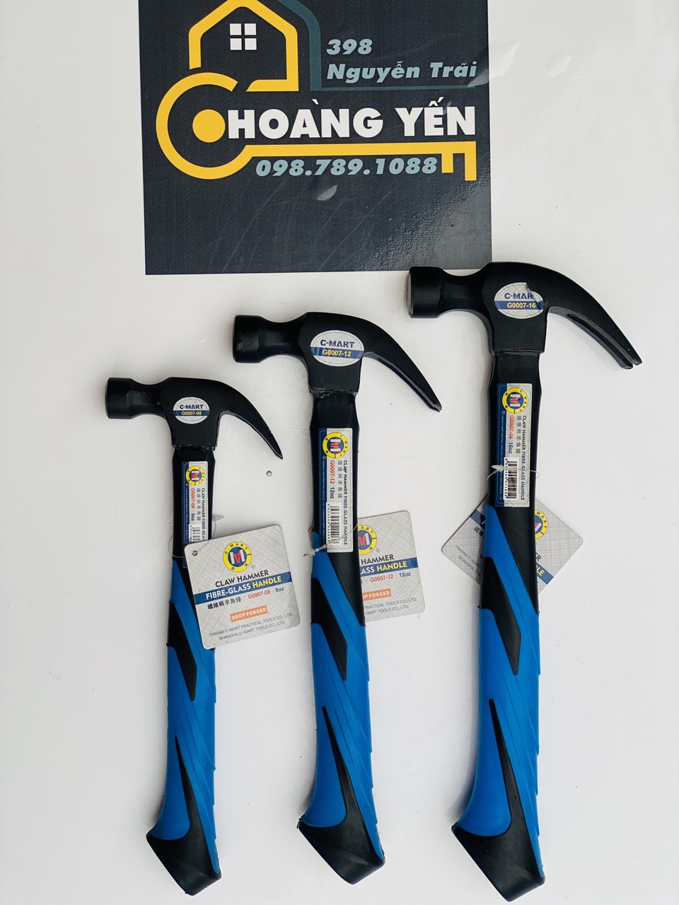 Búa nhổ đinh / búa đóng đinh cán thép C-Mart G0007-08