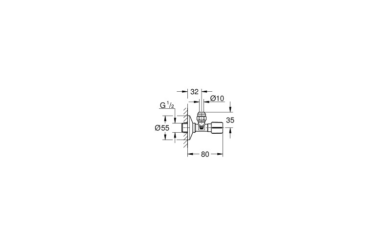 Ván khoá nước 1/2&quot; - 3/8&quot; Grohe 22037000